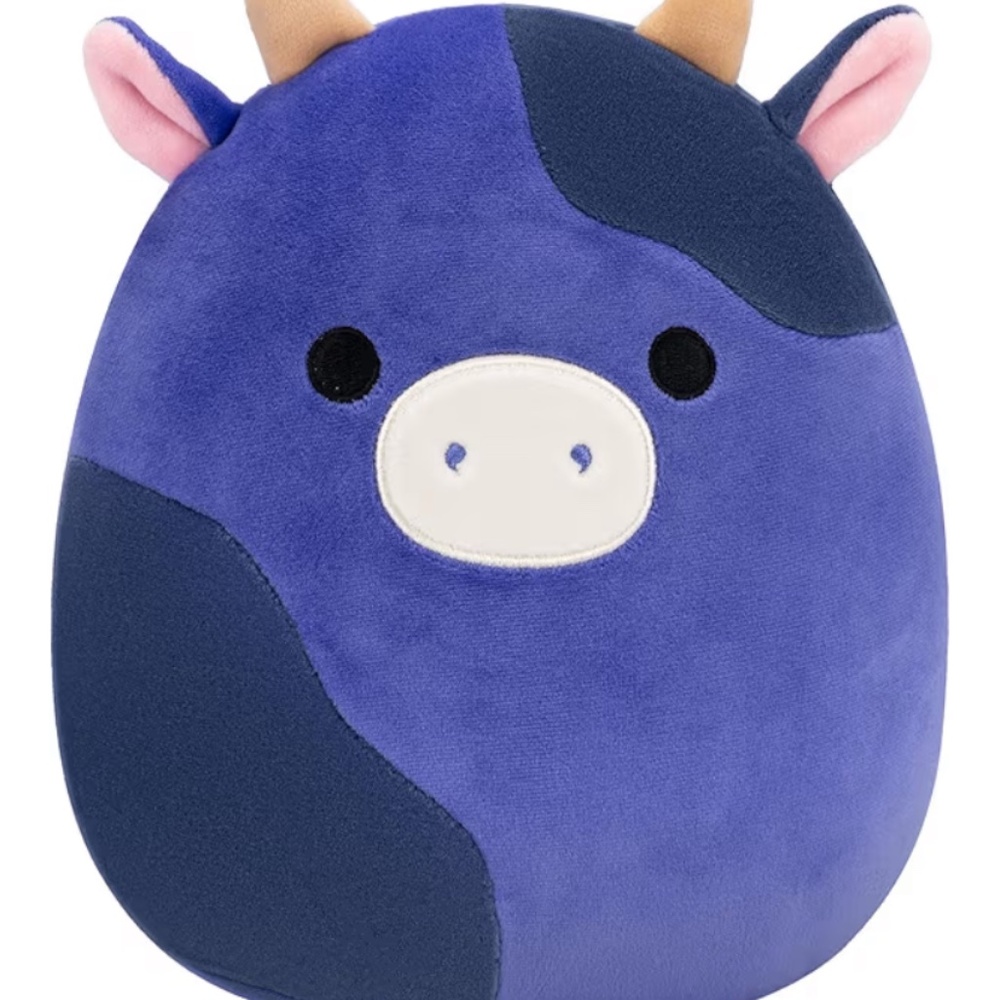 8” Ingred The Purple and Black Cow Squishmallow New NWT